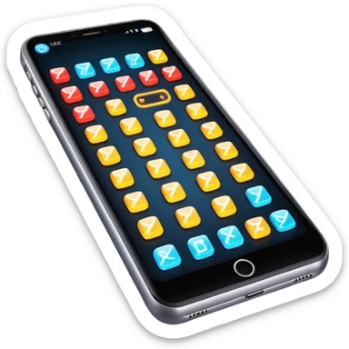 a phone showing the game weaver being played on it  sticker