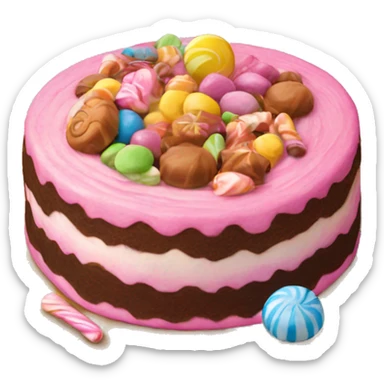 Candy cakes on table sticker