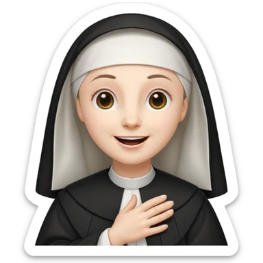 Nun singing sticker