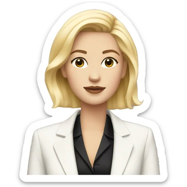 blonde girl with chanel blazer sticker