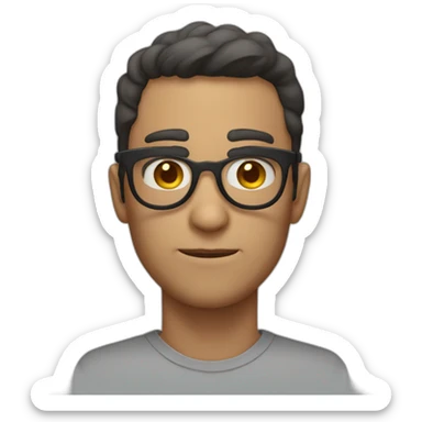 Persona sin pelo con gafas y nariz muy grande sticker