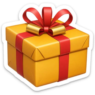 Wrapped gift sticker