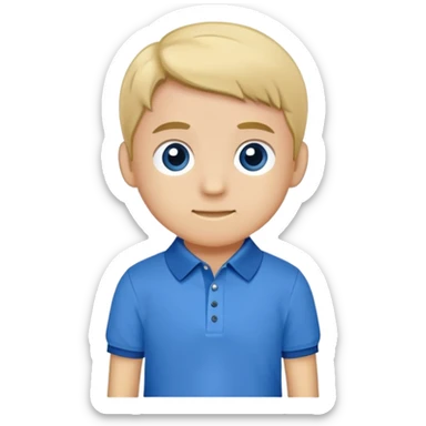 A blue polo shirt school uniform sticker