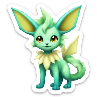 Vaporeon-Leafeon full body sticker