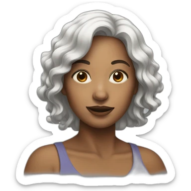 drawing of a woman sticker