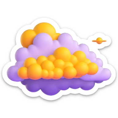 golden yellow Flying Nimbus cloud from Dragon Ball anime sticker