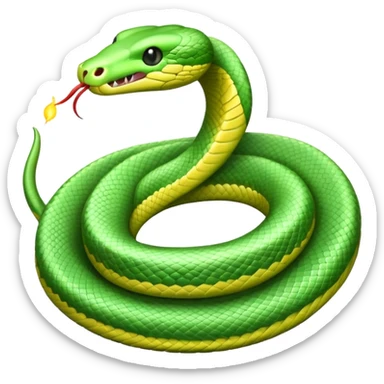 Pastel green snake like this but in pastel green 🐍 sticker
