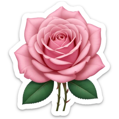 Polaroid photo of a pink rose  sticker