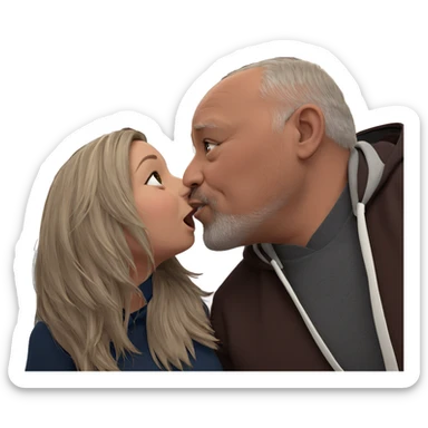 intimate moment of affection sticker