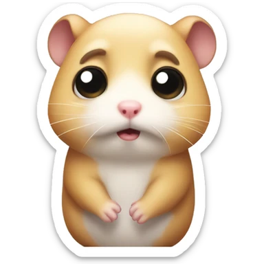 Sad hamster  sticker