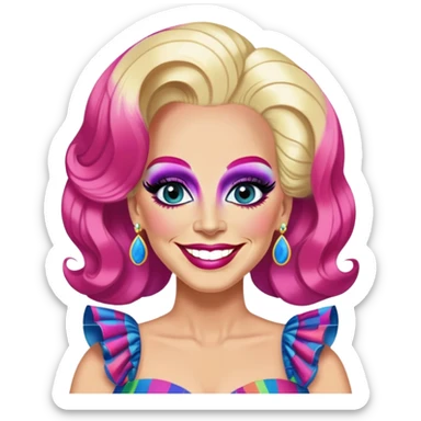 Biden as a drag queen sticker