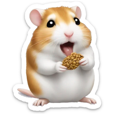 hamster eating a seed sticker