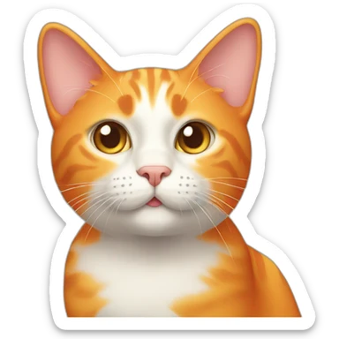 Orange taffy cat sticker