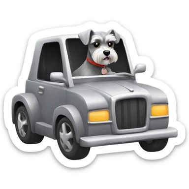 Schnauzer driving sticker
