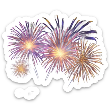 KC new years’s eve fireworks in the Philippines  sticker