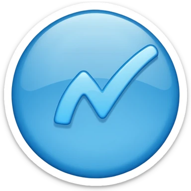 Mavi tık emoji sticker