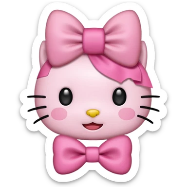 Un emoji de hellou kitty tierna sticker