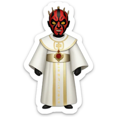 Darth maul as the pope sticker