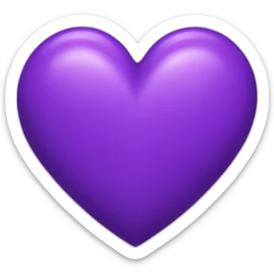 Purple heart veiny sticker