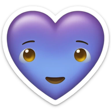 Coeur dégradé mauve rose bleue sticker