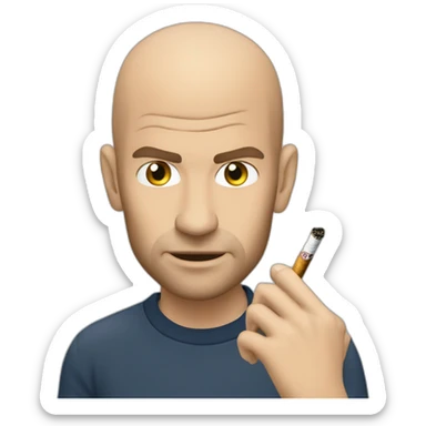 Zidane fumant une sigarette sticker