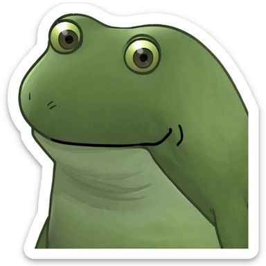 urubu flying over Maracanã stadium, green bufo frog meme style sticker