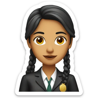 Indian girl lawyer in uniform sticker
