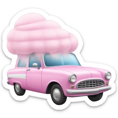 Cotton candy car sticker