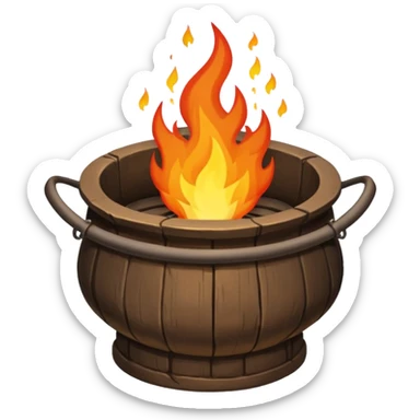 can you make a really medieval looking fire basin with a fire coming out of the top sticker