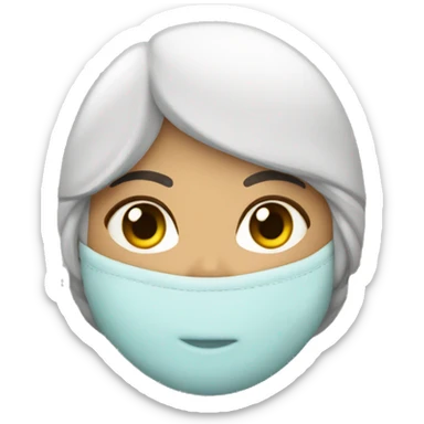 mujer morena crespa con buzo mrna sticker