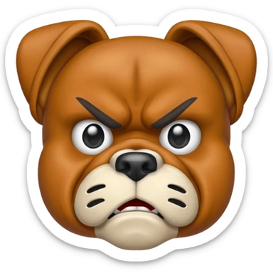 angry  boxer  sticker
