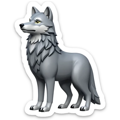 Make me a handmade version of the wolf, the symbol of the Turks  sticker
