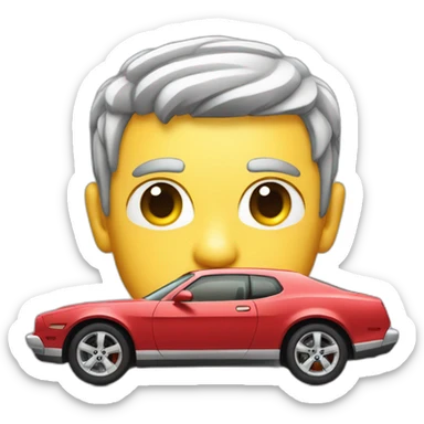 Car with cool rims sticker