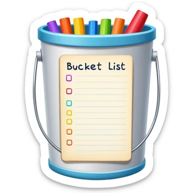 Life list bucket list sticker
