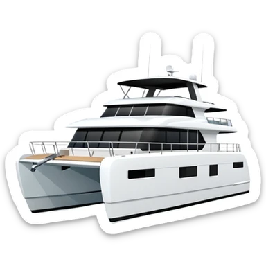 a lagoon SIXTY 7 power catamaran with no wording on it  sticker