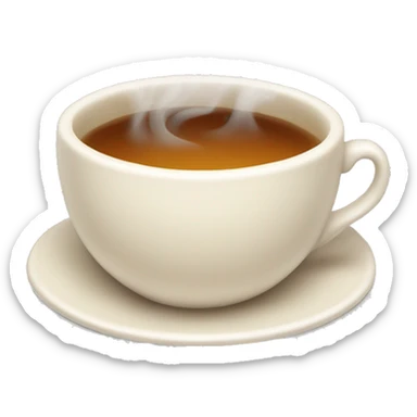 Milky steaming tea cup sticker