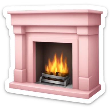 light pink fireplace  sticker