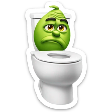 Skibidi toilet with grinch sticker