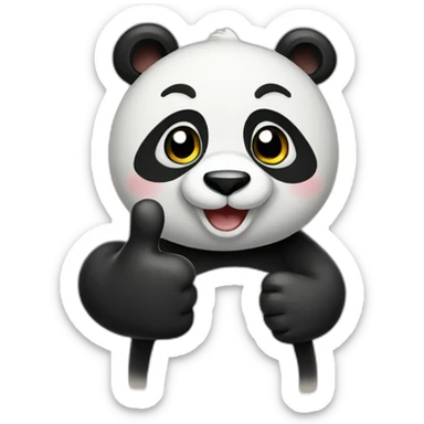 cute panda thumbs up sticker