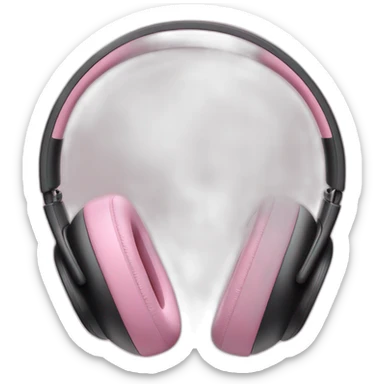 headphone airpods max in pink sticker