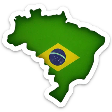 brazil country map sticker