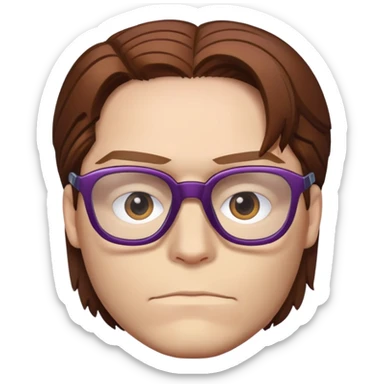 zemo brown hair with glasses marvel from captain america: civil war sticker