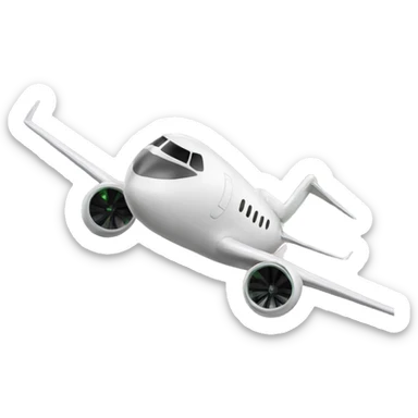 Jet with a pot of gold sticker