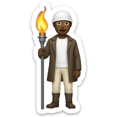 Faceless frenchman with torch sticker