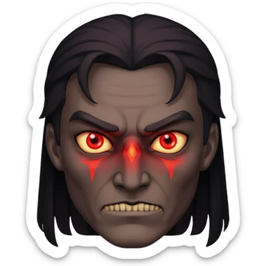 Evil, shadowie Male lord with Red glowing eyes and  sticker