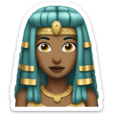 Cleopatra with long hair sticker