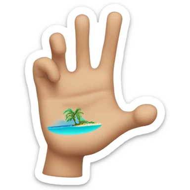 Hang loose hand sticker