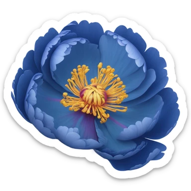 navi blue 
peony sticker