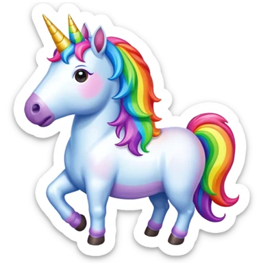 Unicorn pooping rainbows sticker