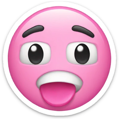 A Emojiface have a Bubble gum in his Mouth sticker